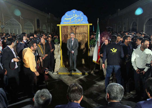 افتتاح اولین گذر فرهنگ و هنر کشور ، صالحی وزیر فرهنگ ، استان یزد ، مازاری ها ، کوچه مازاری ها