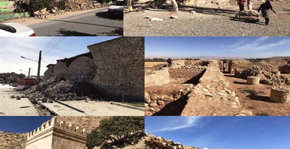 رد پای زلزله بر آثار تاریخی کرمانشاه